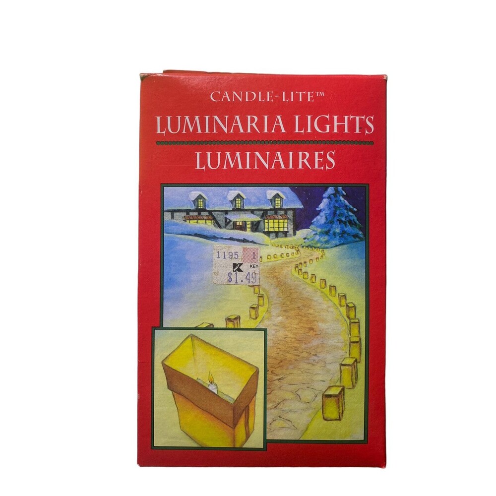 Candle Lite Luminaria Lights Luminaries Christmas Yard Decor Vtg 6 Bags Candles